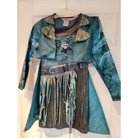 Disney Pirate of the Caribbean Faux Leather Jacket and Dress Costume size 9/10